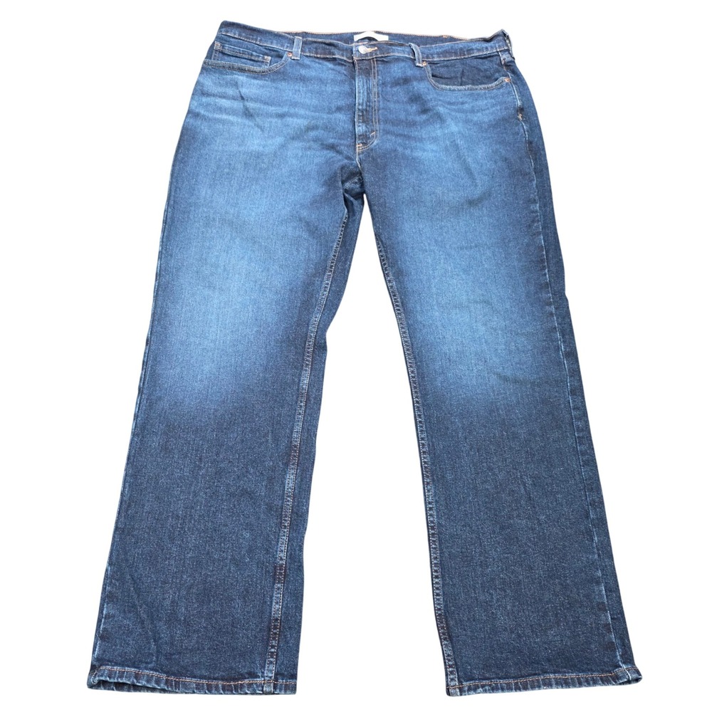 Signature by Levi Strauss Relaxed Fit Jeans Men's Size 42x32 Blue Dark Wash